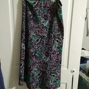 Purple and green skirt